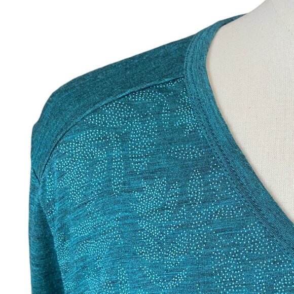 Segments Woolmark 100% Merino Wool Base Layer Teal Long Sleeve Top Gorpcore-M - Picture 5 of 12